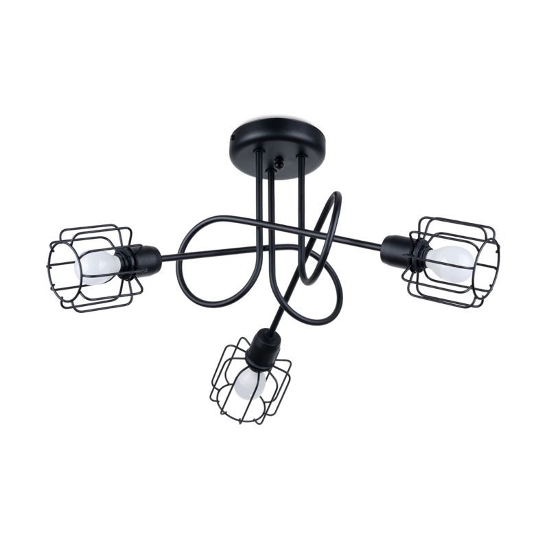 Żyrandol Sollux Lighting BELUCI 3S czarny 1 szt.