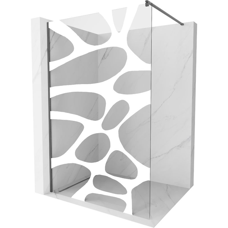 Ścianka prysznicowa Mexen Kioto biały wzór 120x200 cm 800-120-101-66-97 1 szt.