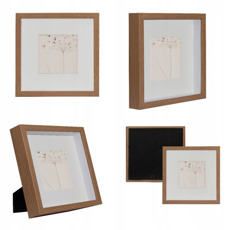 Zestaw ramek BD art 3D box 23x23 marki rękodzieło dąb głęboki 3 szt.