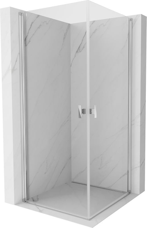 Kabina prysznicowa uchylna Mexen Mist-B chrom transparent 95x95 cm 1 szt