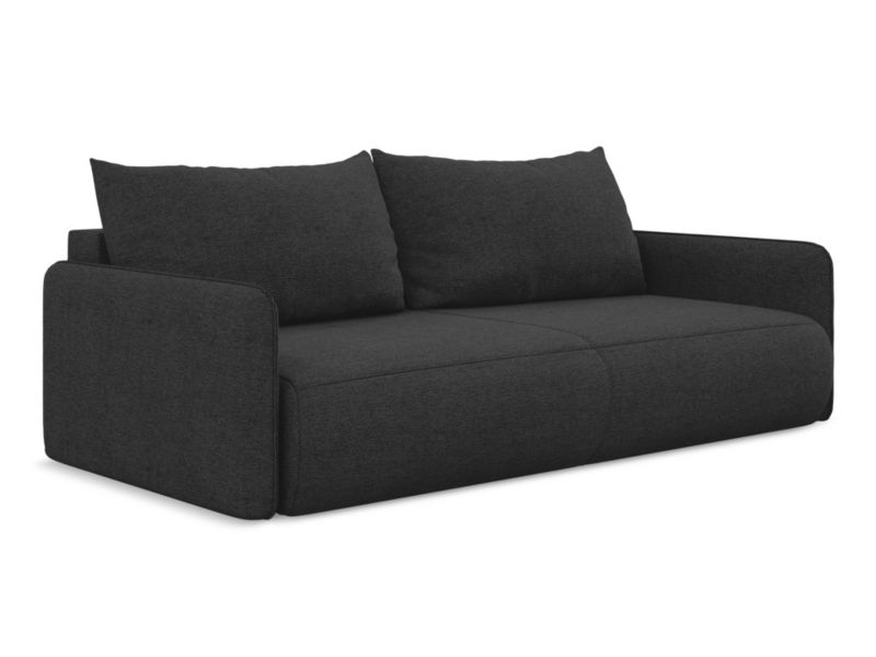 Kanapa 3-osobowa z funkcją spania Makamii Nanea z tkaniny szenilowej 216x105 cm antracyt 1 szt.
