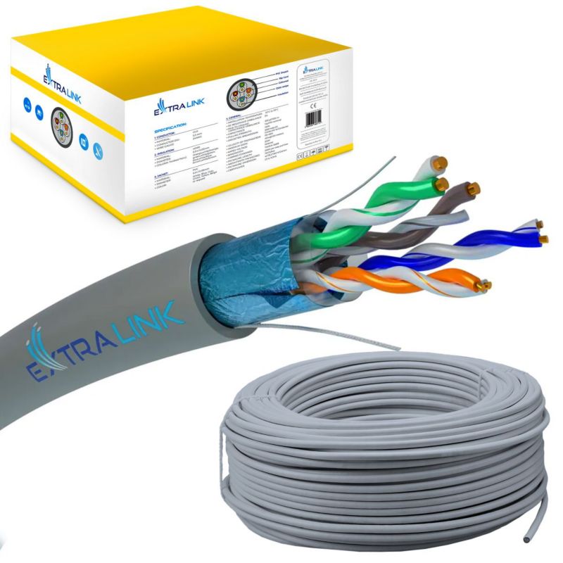 Kabel sieciowy skrętka Extralink CAT5E FTP (F/UTP) Wewnętrzny 305M 1szt