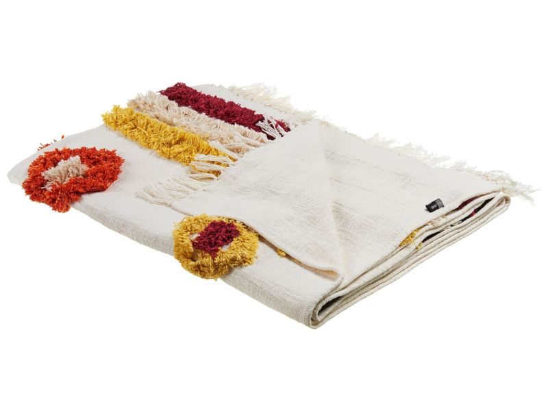 Koc Amroha Bawełna 130 x 180 cm Kolorowy 1 szt.