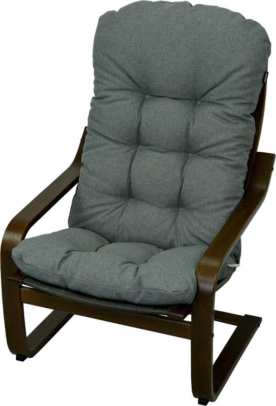 Poduszka na fotel drewniany Ikea Poang AMPO szary melanż 1 szt.