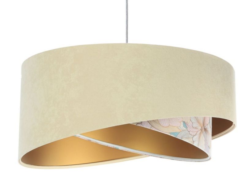 Lampa Bps Koncept wisząca SAND FLOWER 2 beżowa/złota 1 szt