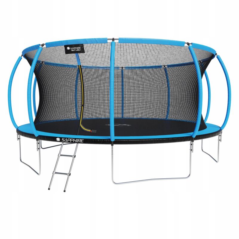 Trampolina ogrodowa Sapphire z siatką wewnętrzną i drabinką 465 cm 1 szt.
