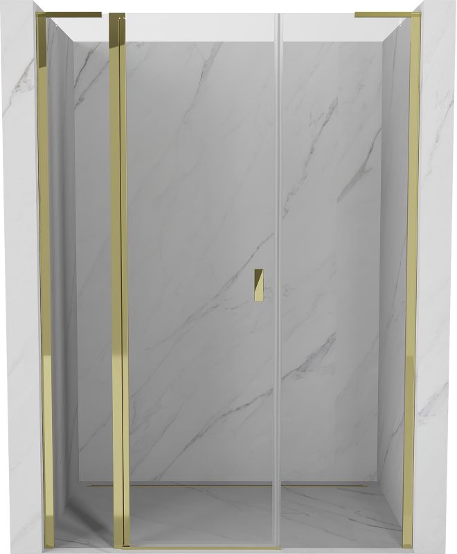 Drzwi prysznicowe Mexen Mist L złote transparentne 150 cm 1 szt