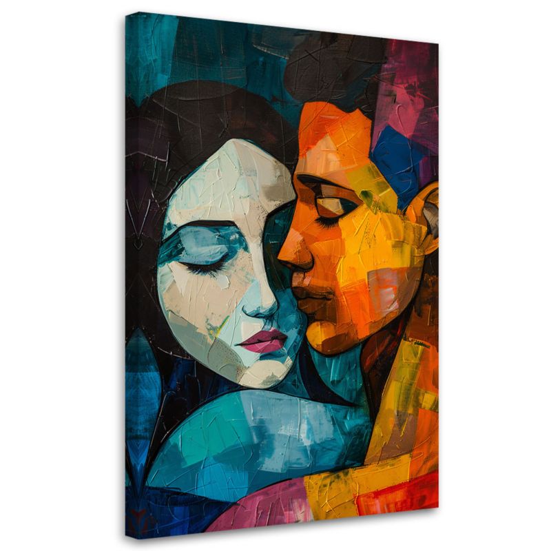 Obraz do sypialni salonu Feeby Kobieta Mężczyzna Miłość Kolorowy 80x120 cm 1szt