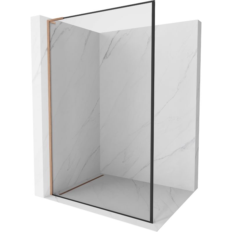 Ścianka prysznicowa Mexen Kioto L czarny wzór 90x200 cm 800-090-103-65-70 1 szt.
