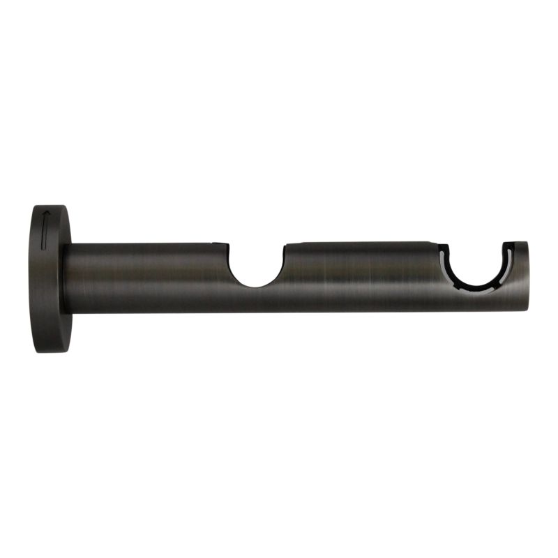Wspornik ścienny podwójny Goodhome Tinos 19/19 mm szary