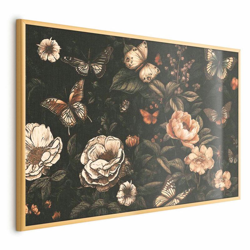 Plakat Artgeist Rustykalny ogród 60x40 cm z ramą złotą 1 szt