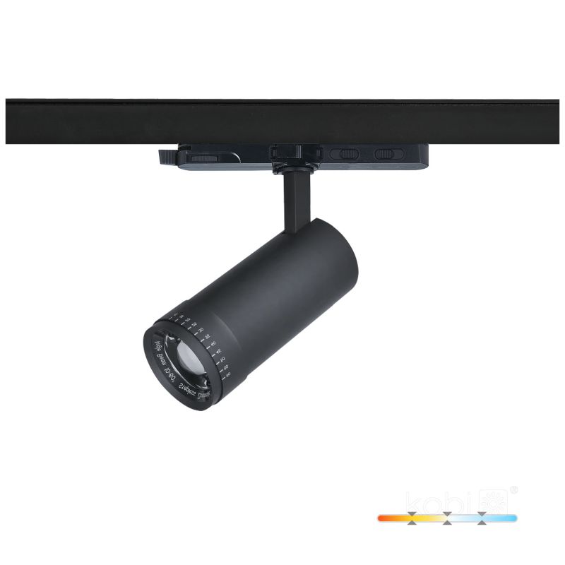 Reflektor szynowy LED 10W 3cct Kobi 10-60 stopni czarny 1szt.