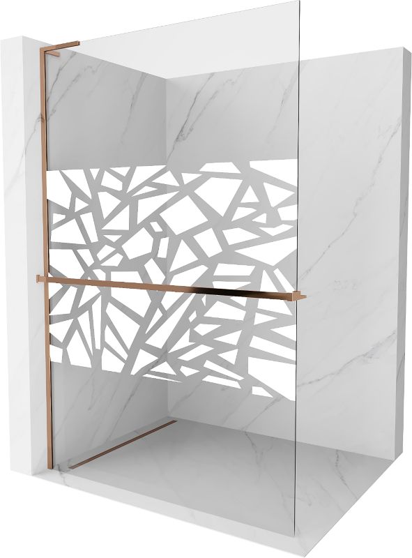Ścianka prysznicowa Mexen Kioto+ L biały wzór 90x200 cm 800-090-123-60-851 szt.