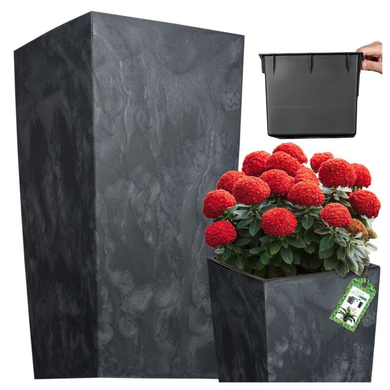 Doniczka Deco4Home donica antracyt imitacja betonu 32,5cm 1 szt.