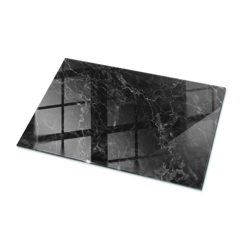 Blat szklany Tulup 100x70 cm Wzór marmurowy z żyłkami 1 szt.