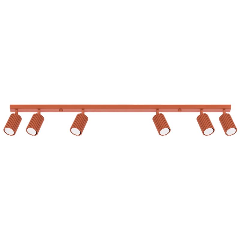 Plafon Sollux Lighting KARBON 6L ochra czerwona 1 szt.