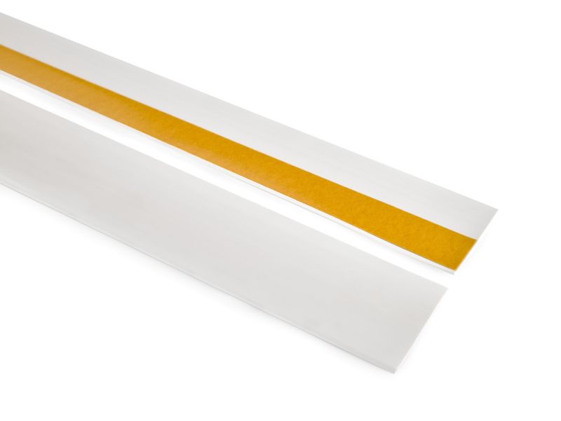 Listwa maskująca PCV 50x40mm, QUEST do drzwi i okien, płaskownik wykończeniowy PCV ozdobny, biały, 5m