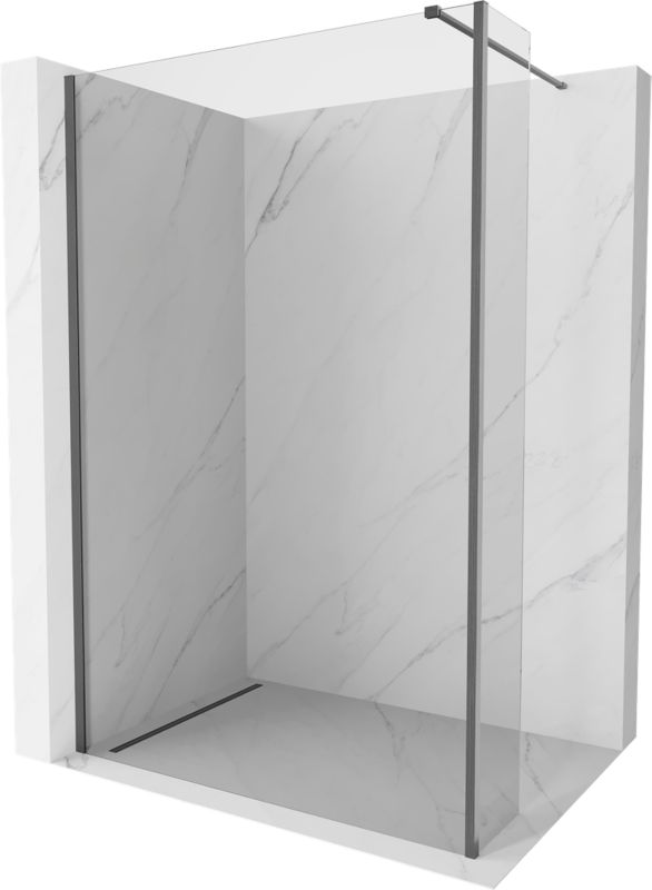 Ścianka prysznicowa walk-in Mexen Kioto gun gray 180x30 cm 800-180-212-66-00-030 1 szt.