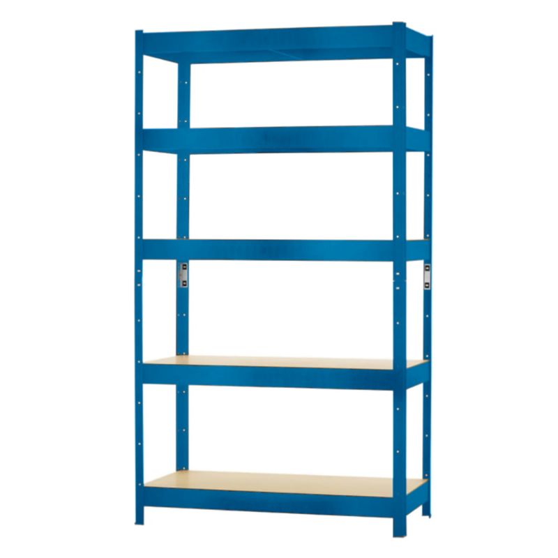 Regał metalowy wciskany R300 Metalkas 180x100x50 300kg niebieski TÜV MDF 1 szt.