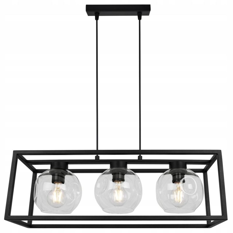 Lampa sufitowa wisząca Light Home LH Rio Cage 3x E27 60W bezbarwny 1szt