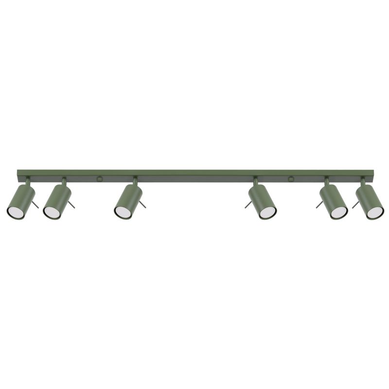 Plafon Sollux Lighting RING 6L zielony oliwkowy 1 szt.