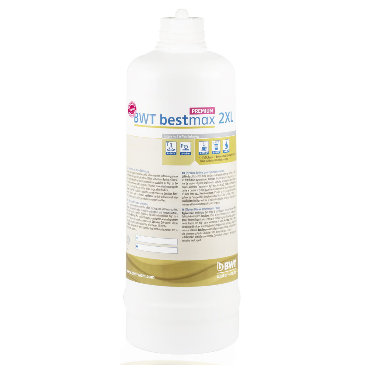 BWT Bestmax Premium 2XL filtracja wody klasy premium. Wkład filtrujący o dużej wydajności.