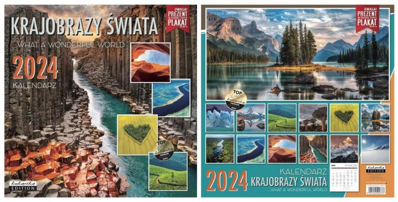Kukartka Kalendarz Classic 2024 Krajobrazy Świata