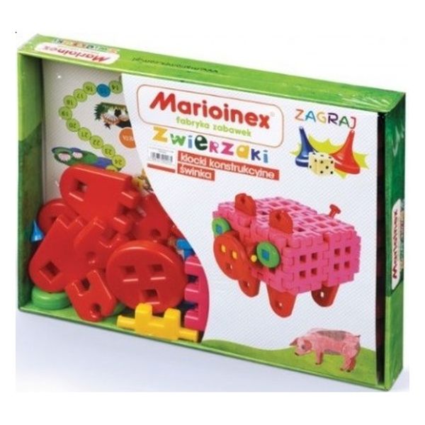 Klocki Waffle Duże świnka Marioinex