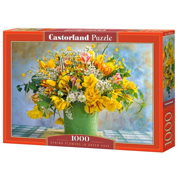 Castorland Puzzle 1000 el. C-104567 SPRING FLOWERS IN GREEN VASE