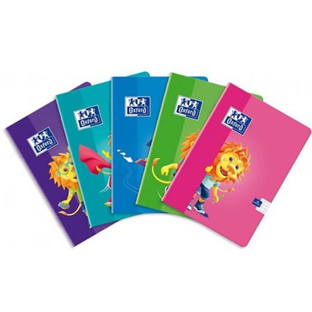 Oxford Zeszyt A5/16k Linia podwójna kolorowa (czerwono-niebieska) / trzy linia LION