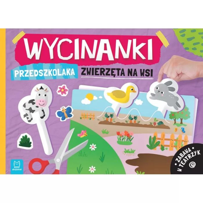 WYCINANKI PRZEDSZKOLAKA .ZWIERZĘTA NA WSI TEATRZYK