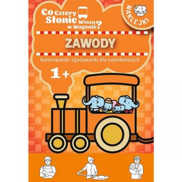 Co cztery słonie wiozą w wagonie? Kolorowanki-zgadywanki dla najmłodszychZawody