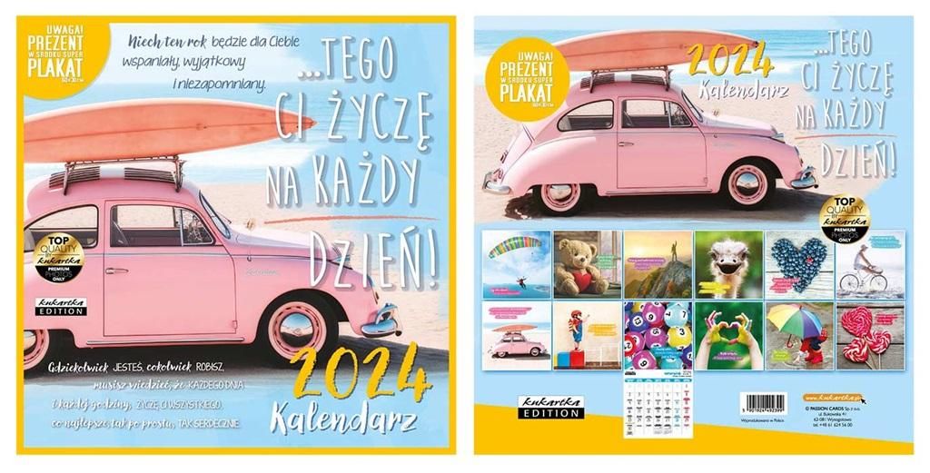 Kukartka Kalendarz Classic 2024 Życzenia