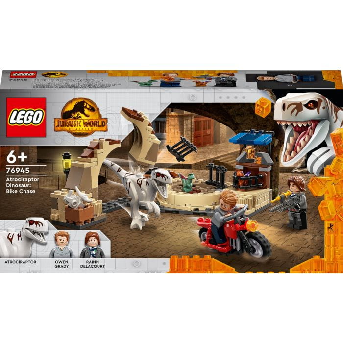 Lego Jurassic World Atrociraptor: pościg na motocyklu 76945