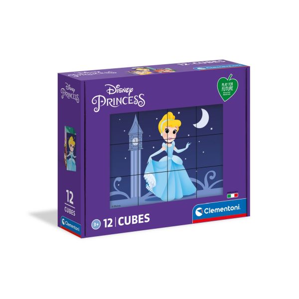 Clementoni Klocki Kostki 12 elelemntów PRINCESS Księżniczki