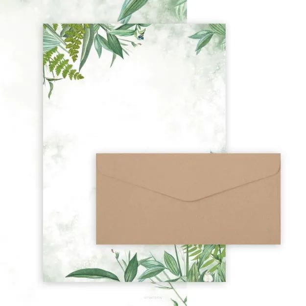 PAPETERIA FLORA - 20ark papier FLORA 100g + 10szt DL 120g