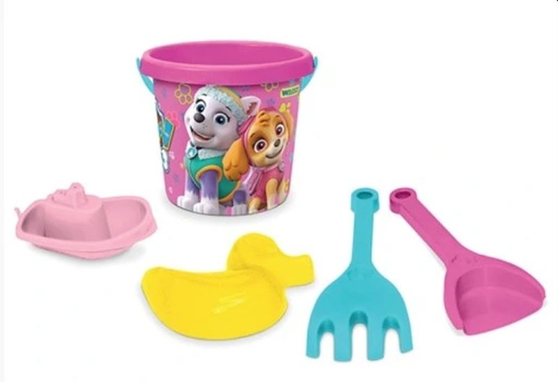 Paw Patrol komplet do piasku 5 el. różowy mały