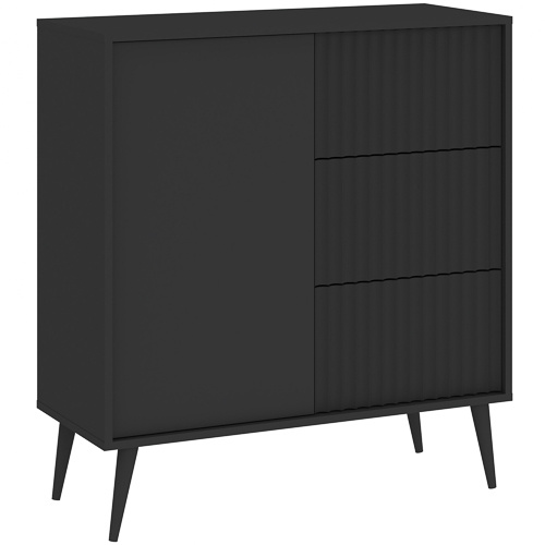 Komoda do salonu 91 cm z szufladami antracyt BELLUNO