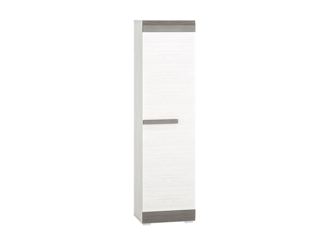Nowoczesna szafa jednodrzwiowa z półkami 55 cm BLANCO