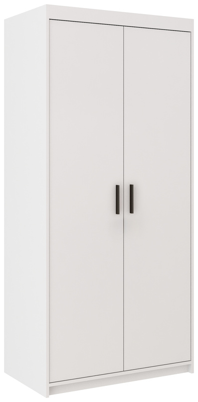 Nowoczesna modułowa biała szafa dwudrzwiowa KUBA 90 cm