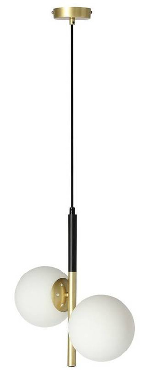 Lampa wisząca czarny mat/złota 2xE14 Duo
