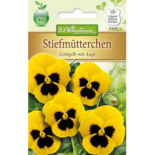 Bratek wielkokwiatowy Golden Yellow Eyed - Nasiona. Ilość w opakowaniu: 1 opak - GradinaMax