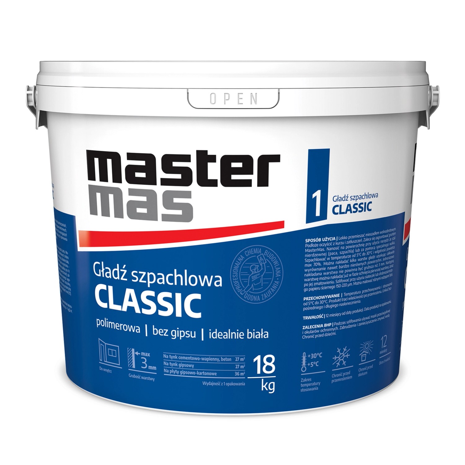 Master Gładź szpachlowa GREENLINE 18 kg