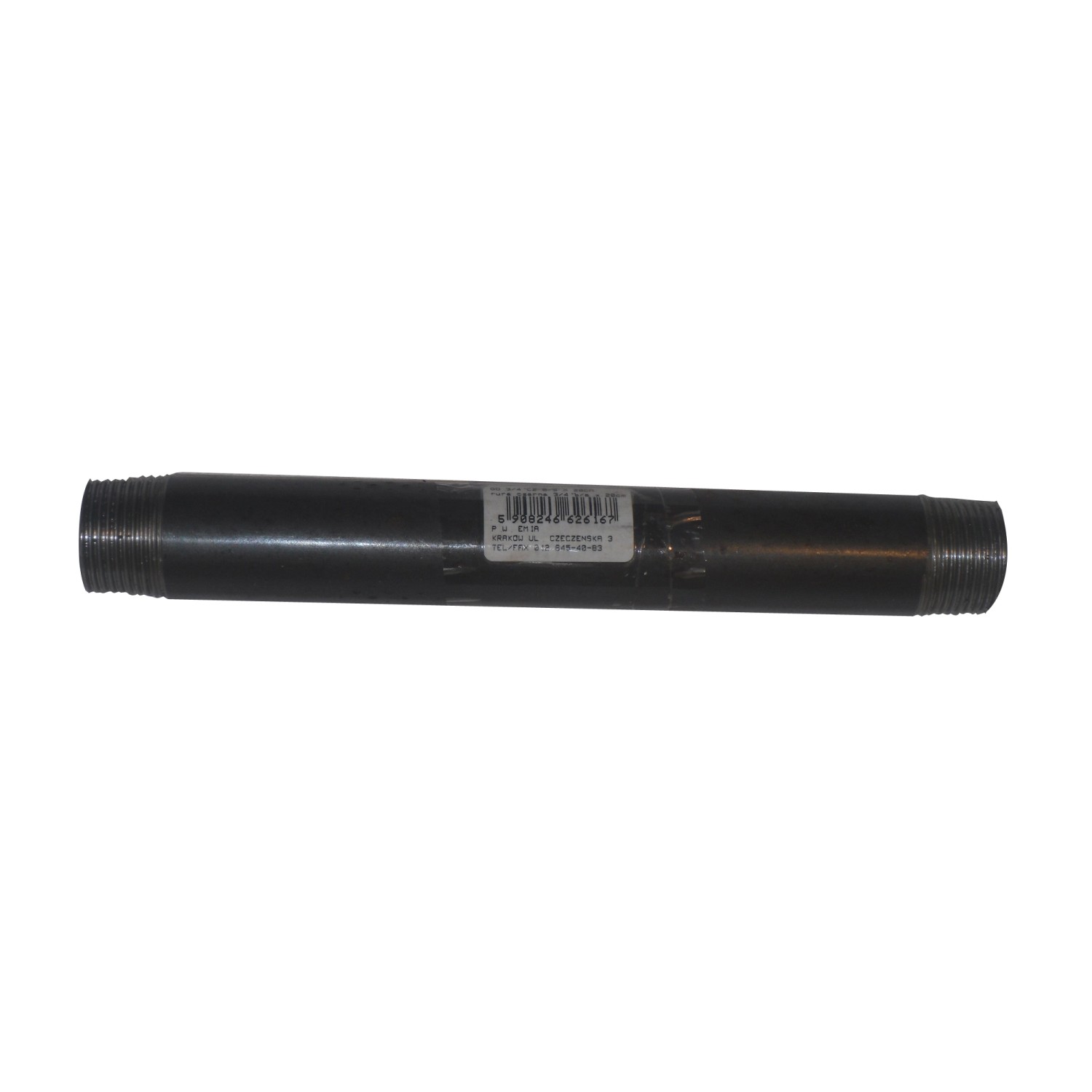 Emia Rura bez szwu czarna 3/4" 20 cm