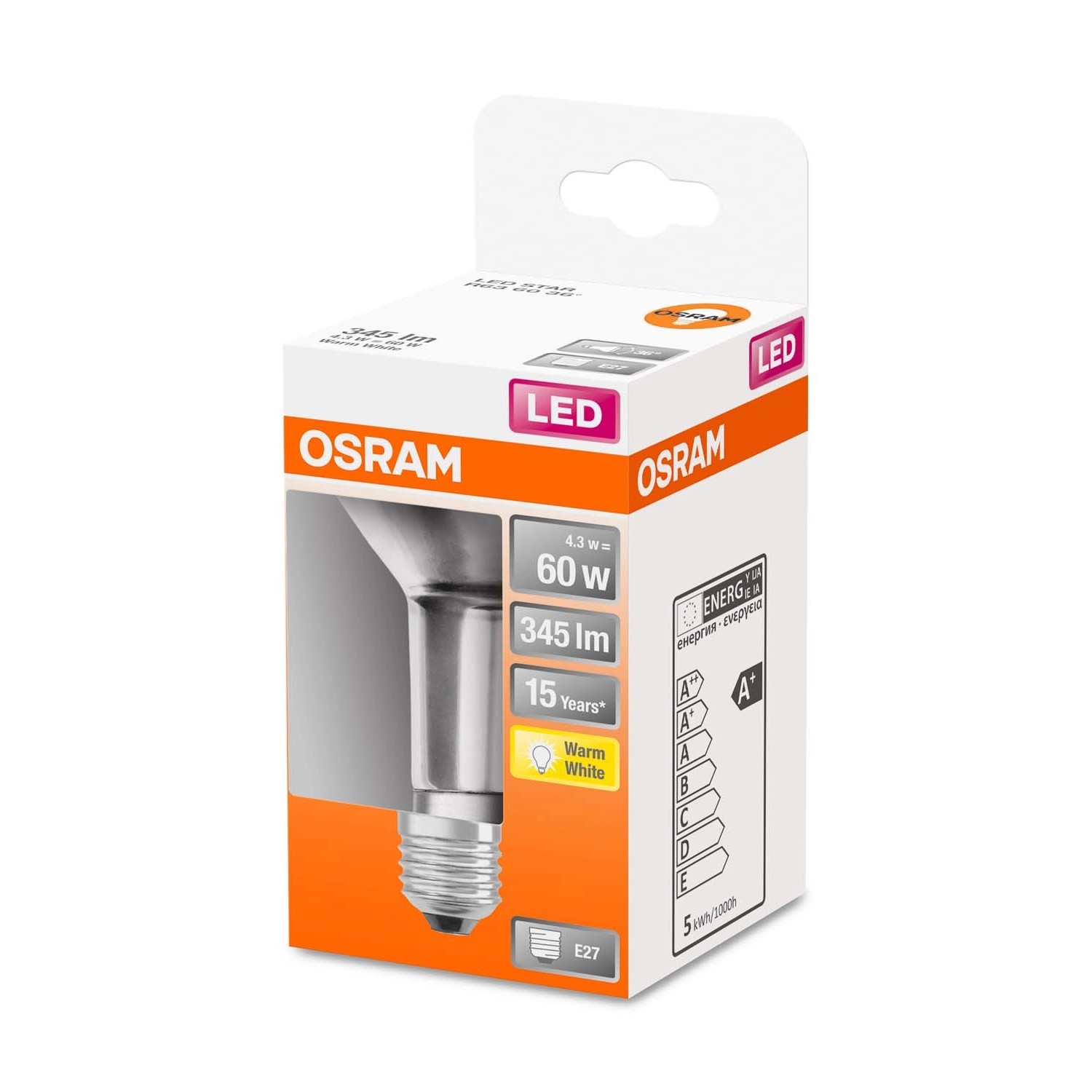 Osram Żarówka LED STAR R63 60 GL 4,3W E27 345 lm 2700K