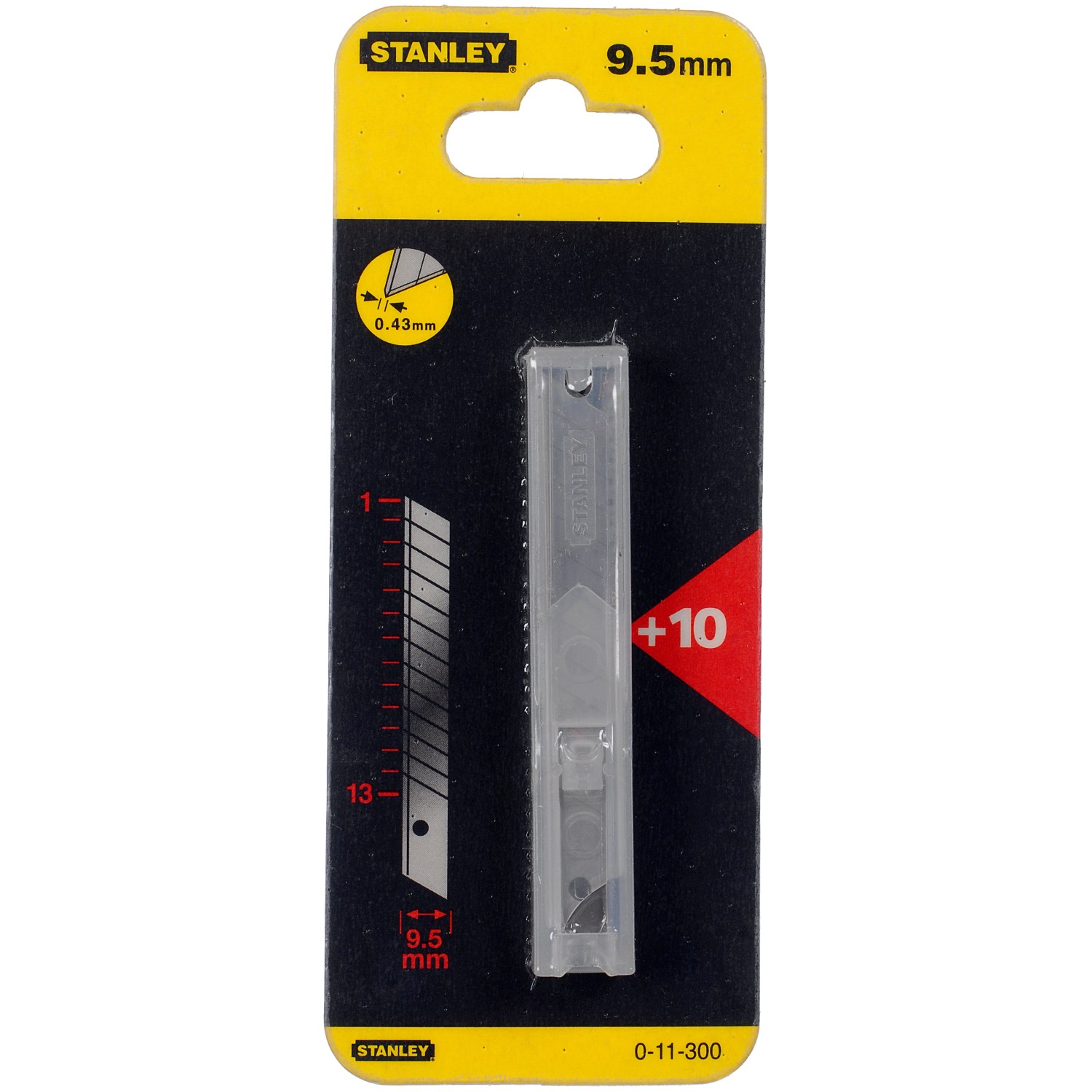 Stanley Ostrze łamane 9,5 mm, 10 szt.