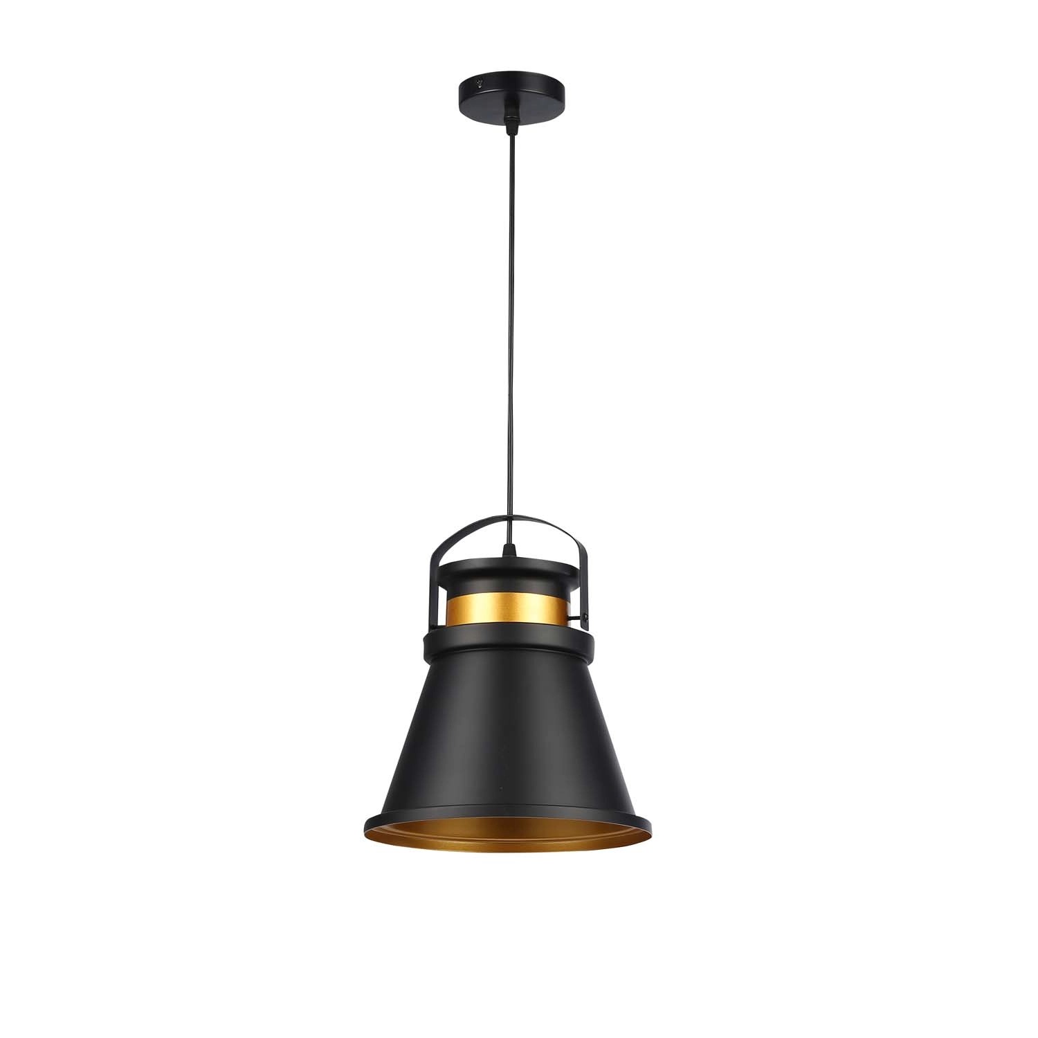 DPM Oprawa wisząca TAO 1xE27 60W 25 cm czerń+miedź