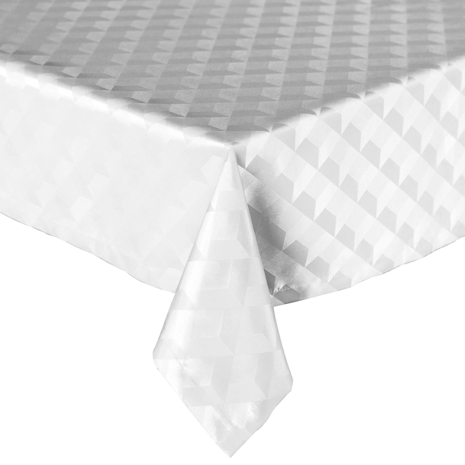 Obrus CHIC CUBE biały 40 cm x 140 cm
