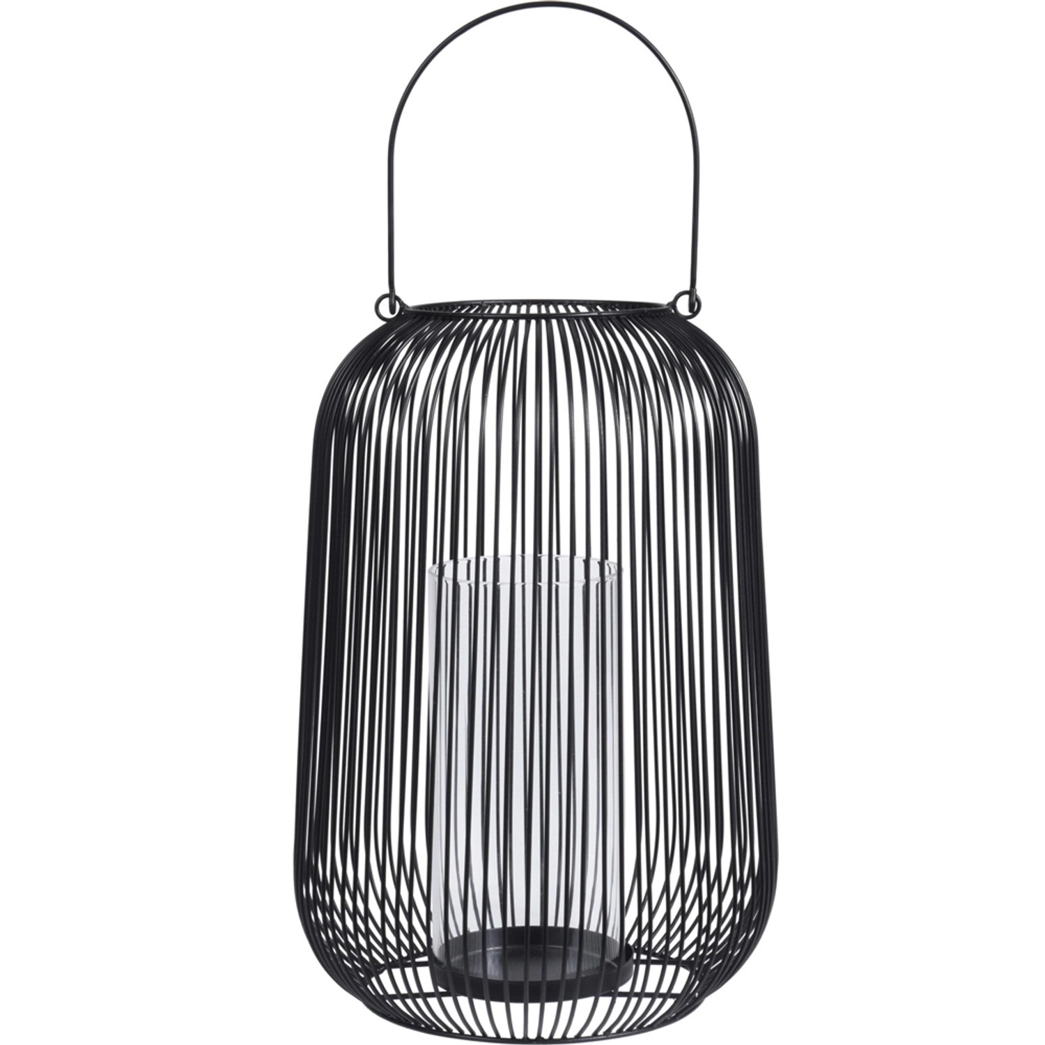 Lampion HAGA BLACK z wkładem 19 cm x 33 cm