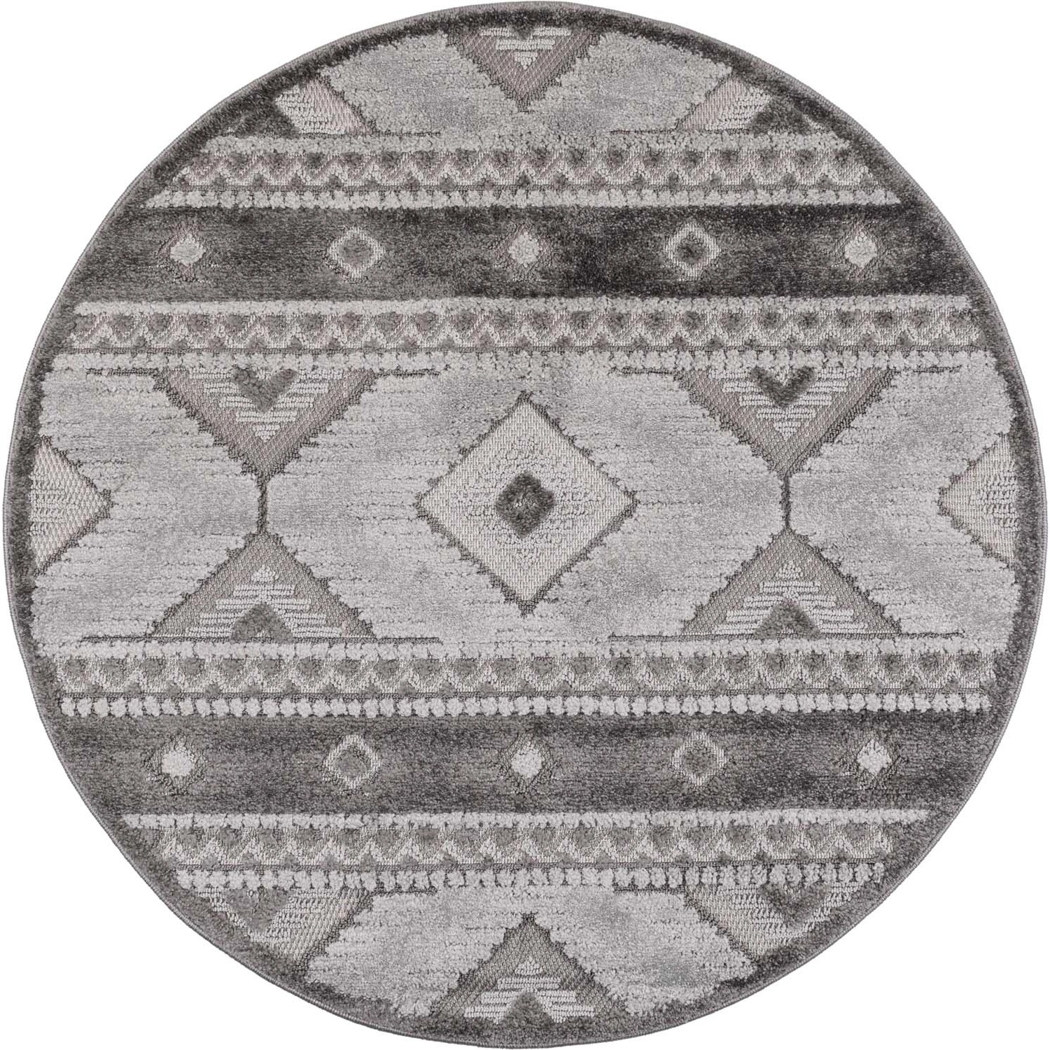 Multidecor Dywan Caivano aztecki śr. 120 cm szary